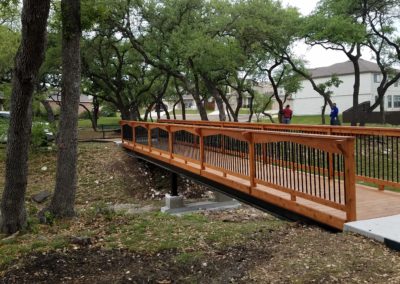 Pedestrian Walk Bridge Construction San Antonio