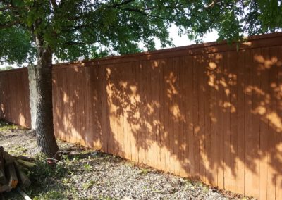 Fencing Cedar Trim & Cap With Metal Poles