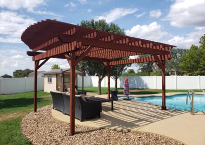 Backyard Poolside Pergola Construction Build