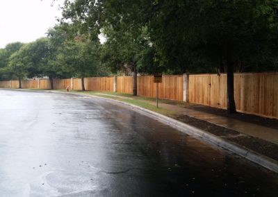 Subdivision Privacy Fence Construction